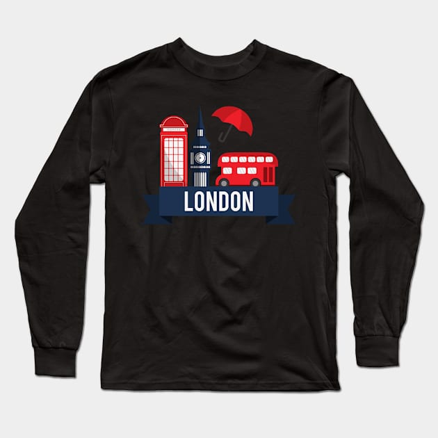 London Long Sleeve T-Shirt by Bros Arts
